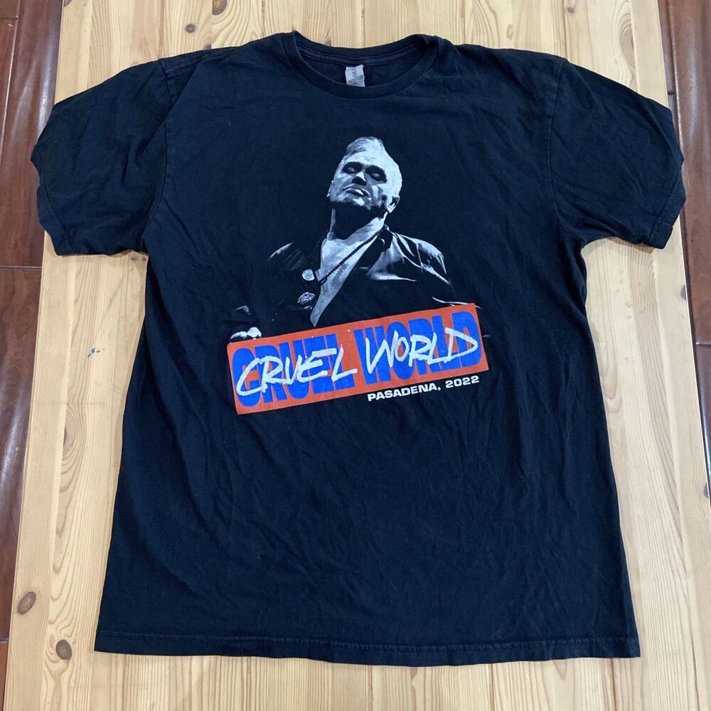 Cruel World 2022 Pasadena Music Festival Morissey Bauhaus L Black T-Shirt Tee